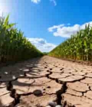 干旱玉米地田野景象1065#横屏 