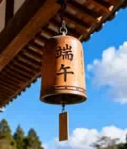 古建筑悬挂端午风铃素材2121#横屏 