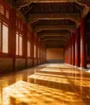 故宫古建筑室内光影场景4167#横屏 