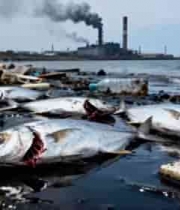 海边工厂污染致鱼死亡场景4807#横屏 