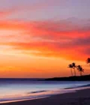 海边日落风景4712#横屏 