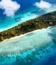 海岛俯瞰海洋自然风光3744#横屏 