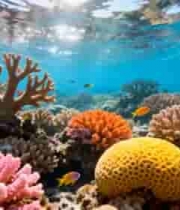 海底多彩珊瑚与游动鱼群708#横屏 