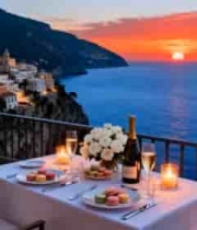 海景露台浪漫晚餐场景4392#横屏 