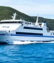 海上航行的白色轮船1797#横屏 