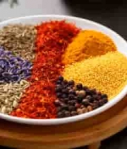 盘中多样调料香料特写4098#横屏 