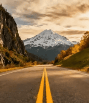 汽车行驶在山间公路13917#横屏 