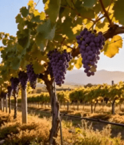 葡萄园成熟葡萄田园景象7817#横屏 