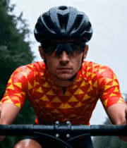 骑行者骑行于林间164#横屏 