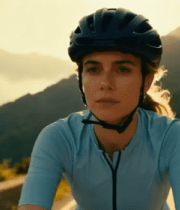 女子山间骑行特写素材12272#横屏 