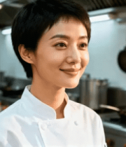 女厨师在厨房工作场景978#横屏 