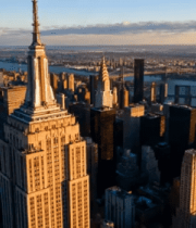 纽约曼哈顿摩天大楼俯瞰画面11562#横屏 