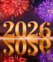 年烟花夜景水面倒影2654#横屏 