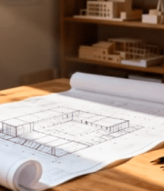 桌上建筑图纸与绘图工具774#横屏 