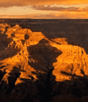 壮丽峡谷日落全景12280#横屏 