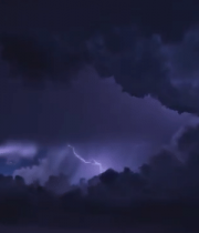 紫色闪电乌云天空景象1258#横屏 