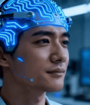 男子佩戴脑机接口设备10394#横屏 