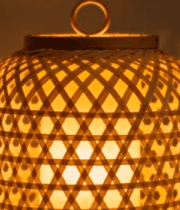 竹编灯笼特写灯光素材7843#横屏 