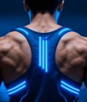 男性健身房健身背部特写6579#横屏 