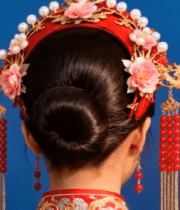 中式新娘凤冠霞帔背影6434#横屏 