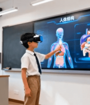 男孩教室戴学习人体结构12265#横屏 