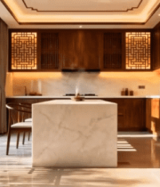 中式风格别墅厨房室内场景11901#横屏 