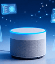 智能音箱与科技数据界面效果6225#横屏 