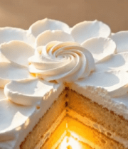 奶油装饰多层蛋糕特写6243#横屏 