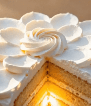 奶油装饰多层蛋糕特写6243#横屏 