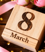 木质日历搭配花卉装饰5106#横屏 