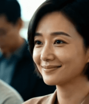 职场女性微笑参会画面1715#横屏 