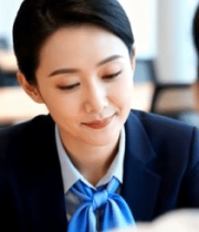 职业女性微笑交流场景3141#横屏 