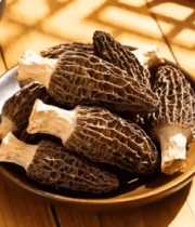 木盘装羊肚菌食材特写11086#横屏 