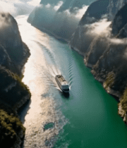 长江三峡江景航拍7112#横屏 