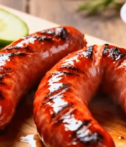 砧板上的烤香肠及配菜10943#横屏 