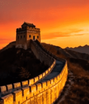 	 长城日落时分全景14287#横屏 