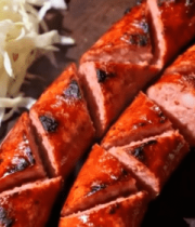 木板上的烤香肠及配菜14505#横屏 