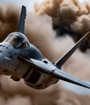 战斗机空中飞行画面6437#横屏 