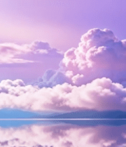 梦幻紫色天空与湖面倒影13082#横屏 