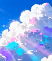 梦幻彩色云朵天空画面8483#横屏 