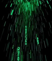 绿色数字粒子背景素材195#横屏 