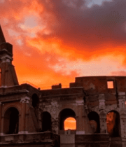 罗马斗兽场日落景观1649#横屏 