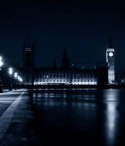 	 伦敦夜景河畔大本钟风光9278#横屏 