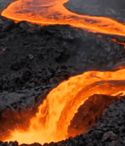 流动的火山岩浆景象2389#横屏 