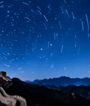 长城夜空星轨素材2751#横屏 