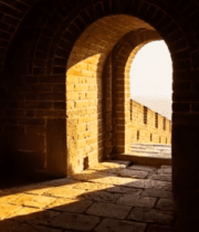 长城内部砖石结构光影画面3026#横屏 