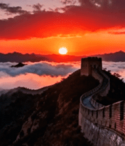 长城日出云海全景12153#横屏 