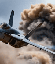 战斗机空中飞行画面6437#横屏 