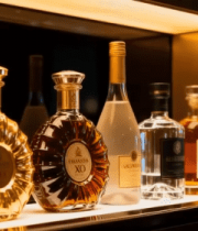 展示柜中的高档洋酒14891#横屏 