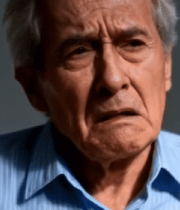 老人捂住胸口表现不适1327#横屏 